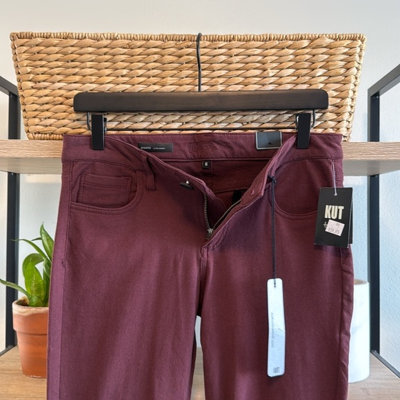 NWT Kut from the Kloth Mid-Rise Jennifer Ultra Skinny French Terry Knit Jeans, 6 - Picture 8 of 11